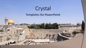  Presentation with jerusalem - PPT theme consisting of view of mt olives jerusalem background and a light blue colored foreground