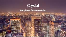  Presentation with new york university - Theme with view of new york manhattan background and a tawny brown colored foreground