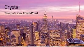  Presentation with new york - Amazing slides having view of new york manhattan backdrop and a lemonade colored foreground