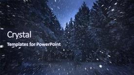  Presentation with snowflakes - Colorful slide set enhanced with view of night park backdrop and a tawny brown colored foreground