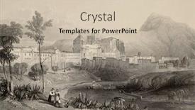  Presentation with fisher - Beautiful theme featuring view-of-normans-royal-palace backdrop and a soft green colored foreground