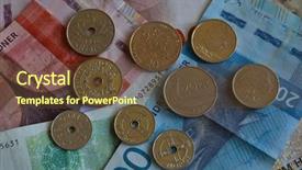  Presentation with close up view of the compass on old paper - Slides with collections revenues - close up view of norwegian background and a  colored foreground