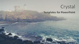  Presentation with lighthouse - Colorful slides enhanced with view-of-nubble-lighthouse backdrop and a light gray colored foreground
