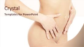  Presentation with nude women - Beautiful PPT theme featuring view of nude women abdomen backdrop and a lemonade colored foreground