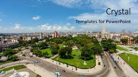  Presentation with cuba - Cool new presentation with view of old havana cuba backdrop and a light blue colored foreground