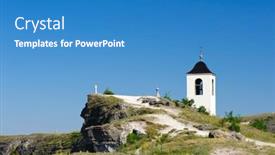  Presentation with old - Cool new presentation with view-of-old-orhei-historical backdrop and a teal colored foreground