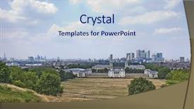  Presentation with old london - Amazing slide deck having view of old royal naval backdrop and a sky blue colored foreground