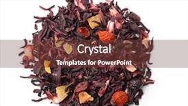  Presentation with organic tea - Slide deck with view of organic herbal tea background and a tawny brown colored foreground