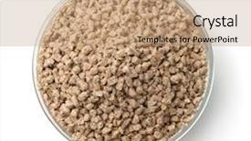  Presentation with bowl - Audience pleasing theme consisting of view of pelleted compound feed backdrop and a coral colored foreground