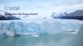  Presentation with glacier - Amazing presentation design having view of perito moreno glacier - patagonia- argentina backdrop and a sky blue colored foreground