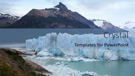  Presentation with glacier - Cool new presentation design with view of perito moreno glacier - patagonia- argentina backdrop and a teal colored foreground