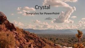  Presentation with mountain view - Presentation having view of phoenix and tempe background and a mint green colored foreground