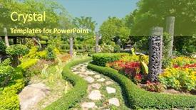  Presentation with botanical - Amazing PPT theme having view of phuket botanical garden backdrop and a tawny brown colored foreground