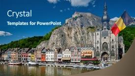  Presentation with notre dame - Amazing presentation having view-of-picturesque-dinant-town backdrop and a ocean colored foreground