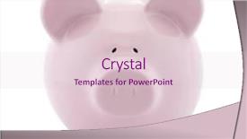  Presentation with piggy bank - Beautiful slide set featuring view of pink piggy bank backdrop and a lemonade colored foreground