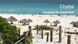  Presentation with cancun - PPT layouts with view of playa delfines in cancun yucatan mexico background and a teal colored foreground