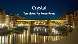  Presentation with italy - Slide deck enhanced with view-of-ponte-vecchio background and a navy blue colored foreground