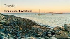  Presentation with eastern - Slides having view-of-portland-harbor background and a lemonade colored foreground