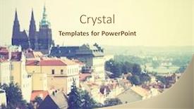  Presentation with prague - Presentation theme with view of prague chech republic instagram style filtred image background and a cream colored foreground