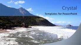  Presentation with brazil - Slide set enhanced with view-of-prainha-beach background and a light blue colored foreground