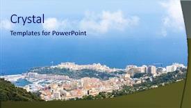  Presentation with view of havana - Slide set featuring view-of-principality-of-monaco background and a light blue colored foreground