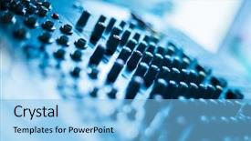  Presentation with blue professional - Cool new PPT theme with view of professional sound mixer backdrop and a  colored foreground