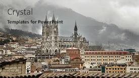  Presentation with ecuador - Slides enhanced with view-of-quito-capital background and a light gray colored foreground