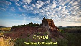  Presentation with brasov - Beautiful presentation theme featuring view-of-racos-volcanic-crater backdrop and a tawny brown colored foreground