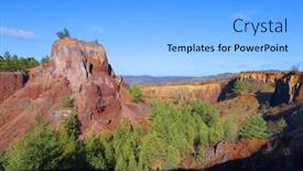  Presentation with brasov - Slides featuring view-of-racos-volcanic-crater background and a light blue colored foreground