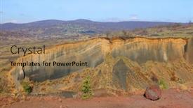  Presentation with brasov - Presentation consisting of view-of-racos-volcanic-crater background and a coral colored foreground
