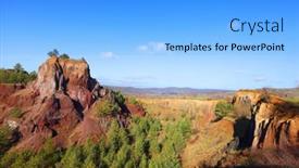  Presentation with brasov - PPT layouts having view-of-racos-volcanic-crater background and a light blue colored foreground