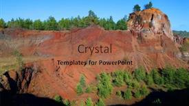  Presentation with brasov - Presentation design having view-of-racos-volcanic-crater background and a red colored foreground