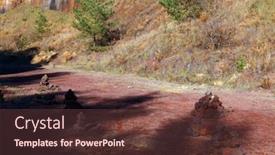  Presentation with brasov - Slide deck having view-of-racos-volcanic-crater background and a tawny brown colored foreground