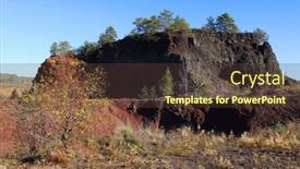  Presentation with brasov - Presentation theme having view-of-racos-volcanic-crater background and a tawny brown colored foreground