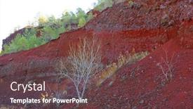 Presentation with brasov - Presentation design consisting of view-of-racos-volcanic-crater background and a tawny brown colored foreground