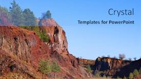  Presentation with brasov - Slide set with view-of-racos-volcanic-crater background and a light blue colored foreground
