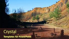  Presentation with brasov - PPT layouts featuring view-of-racos-volcanic-crater background and a tawny brown colored foreground