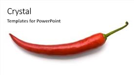  Presentation with red chilli - Presentation design having view of red hot chilli background and a white colored foreground