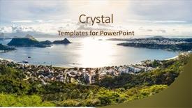  Presentation with brazils amazon rio negro river - Slide deck having view of rio de janeiro background and a cream colored foreground