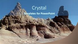  Presentation with volcano - Amazing presentation having view of rocky mountain ranges at the peak of the mount tiede volcano on the island of tenerife in the canary's backdrop and a ocean colored foreground