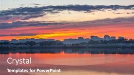  Presentation with virginia - PPT theme enhanced with view-of-rosslyn-arlington-virginia background and a coral colored foreground