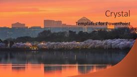 Presentation with virginia - Theme consisting of view-of-rosslyn-arlington-virginia background and a coral colored foreground