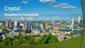  Presentation with erasmus - Beautiful slides featuring view of rotterdam city backdrop and a teal colored foreground