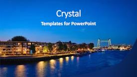  Presentation with view of rotterdam city - Presentation design consisting of view of rotterdam landmark de background and a gray colored foreground