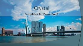  Presentation with cityscape - PPT theme having view-of-rotterdam-sityscape background and a light blue colored foreground