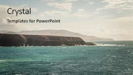  Presentation with spain - Slides enhanced with view of rugged coastline close background and a lemonade colored foreground