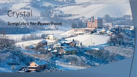  Presentation with rural - Slide set featuring view-of-rural-houses-ans background and a light blue colored foreground