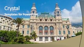  Presentation with opera - Slide deck featuring view of salle garnier - opera background and a teal colored foreground