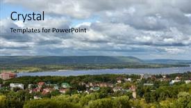  Presentation with city - Presentation having view of samara city suburb background and a  colored foreground