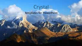  Presentation with mountain view california - Slide deck having view-of-sassolungo-and-sassopiatto background and a light blue colored foreground